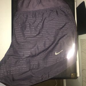 Grey Nike dri-fit track shorts